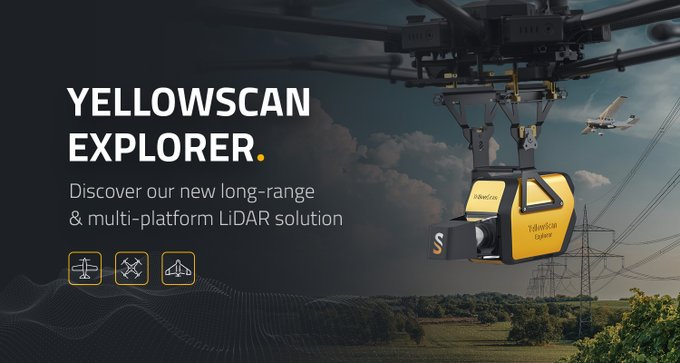 YellowScan Launches The Explorer: A New Long-Range LiDAR Payload